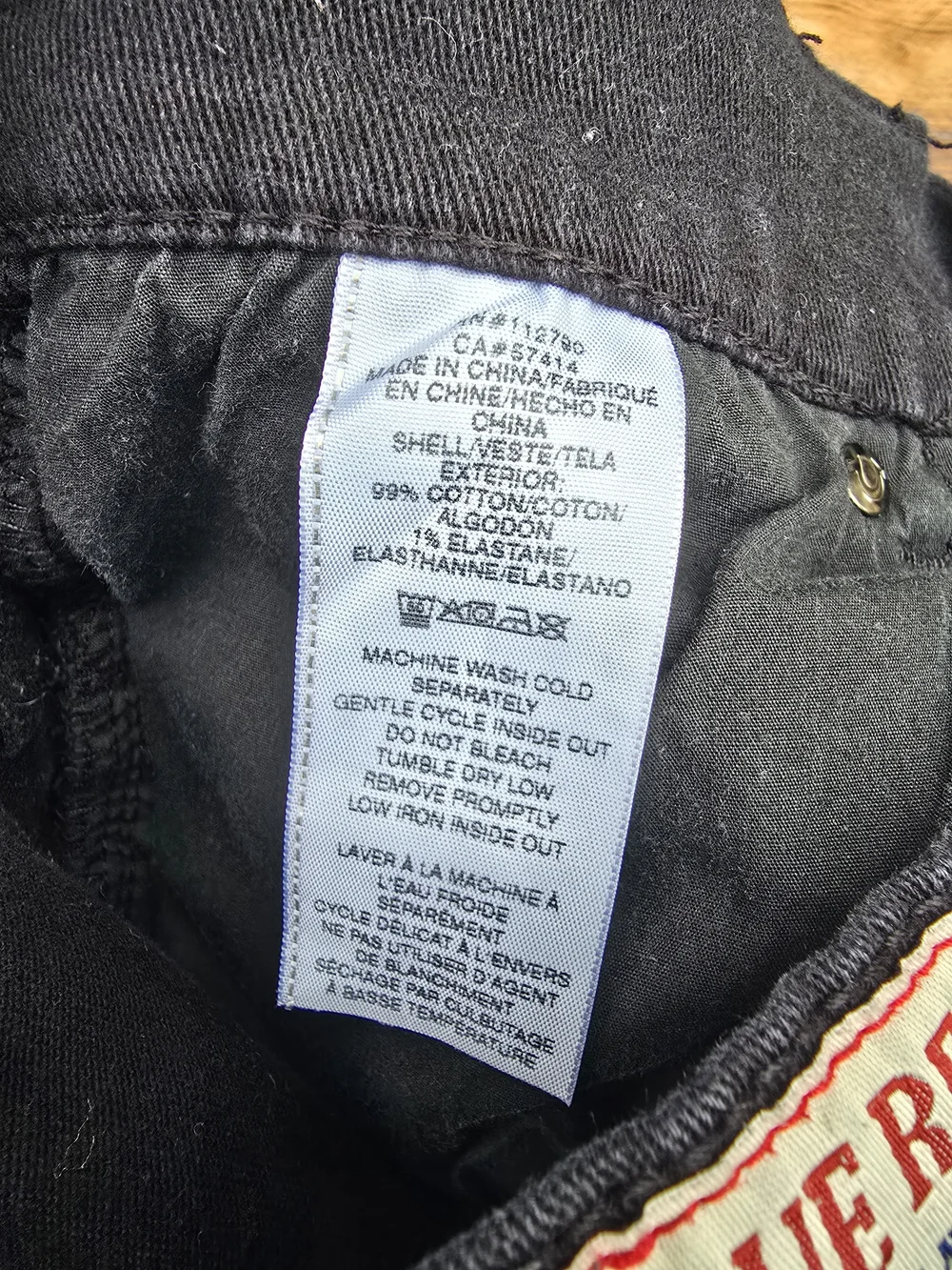 True Religion Black Men’s Ricky Jeans Classic Straight Fit Size 29